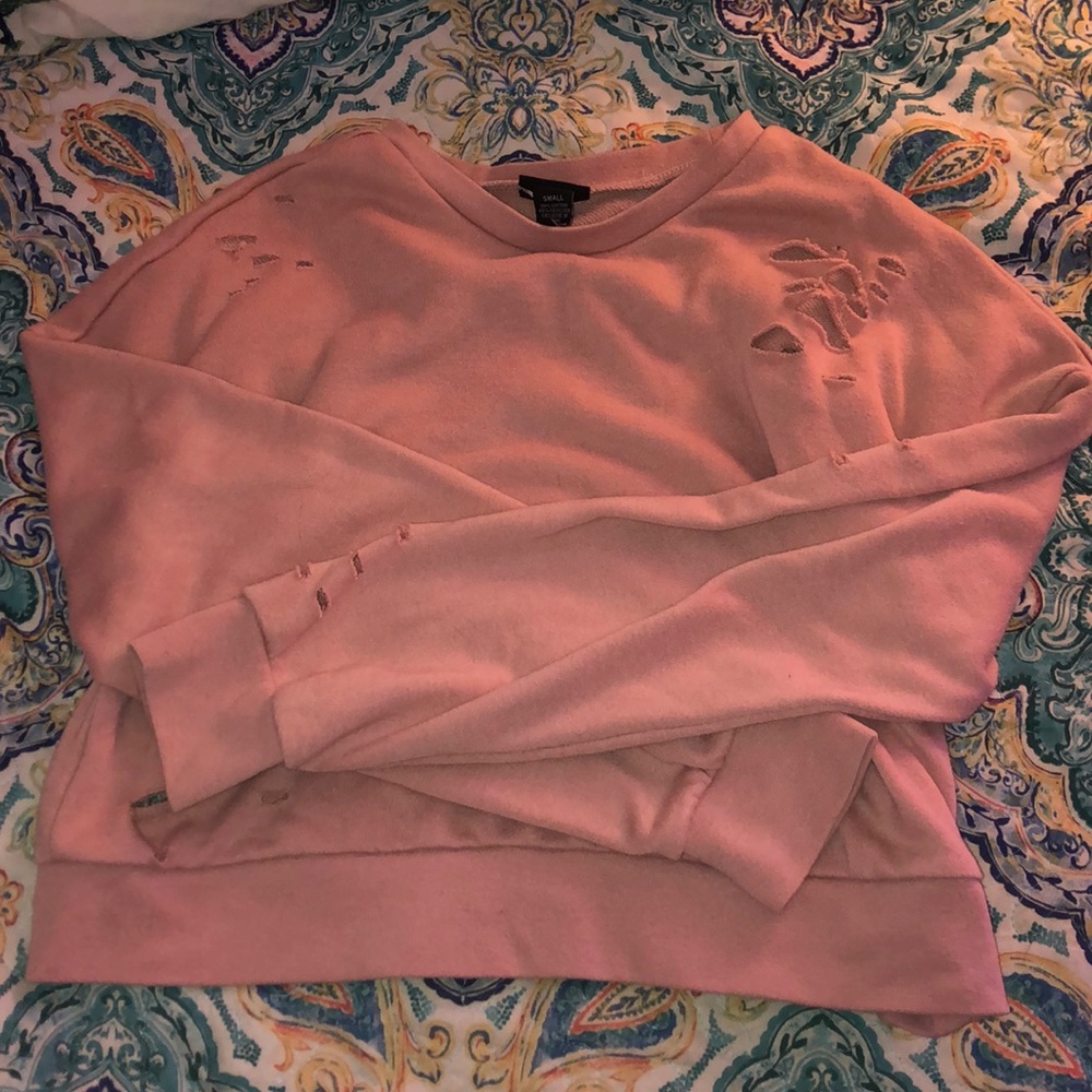 ripped fabric crop top